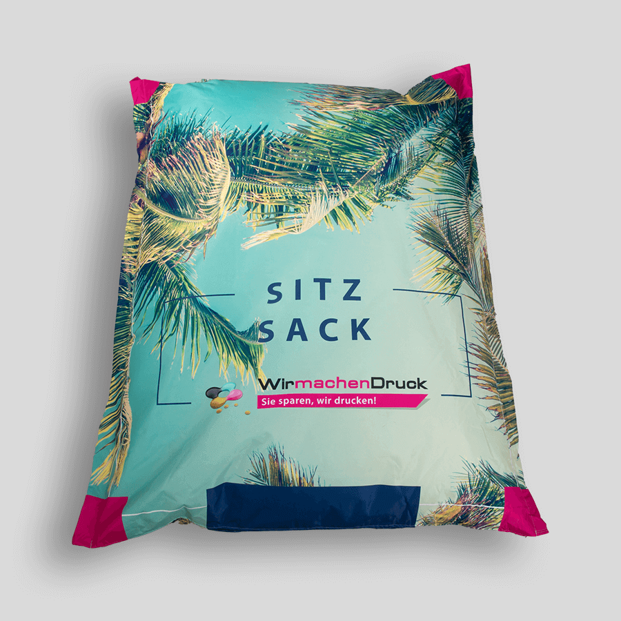 Liegender Sitzsack, hochwertig und individuell bedruckbar