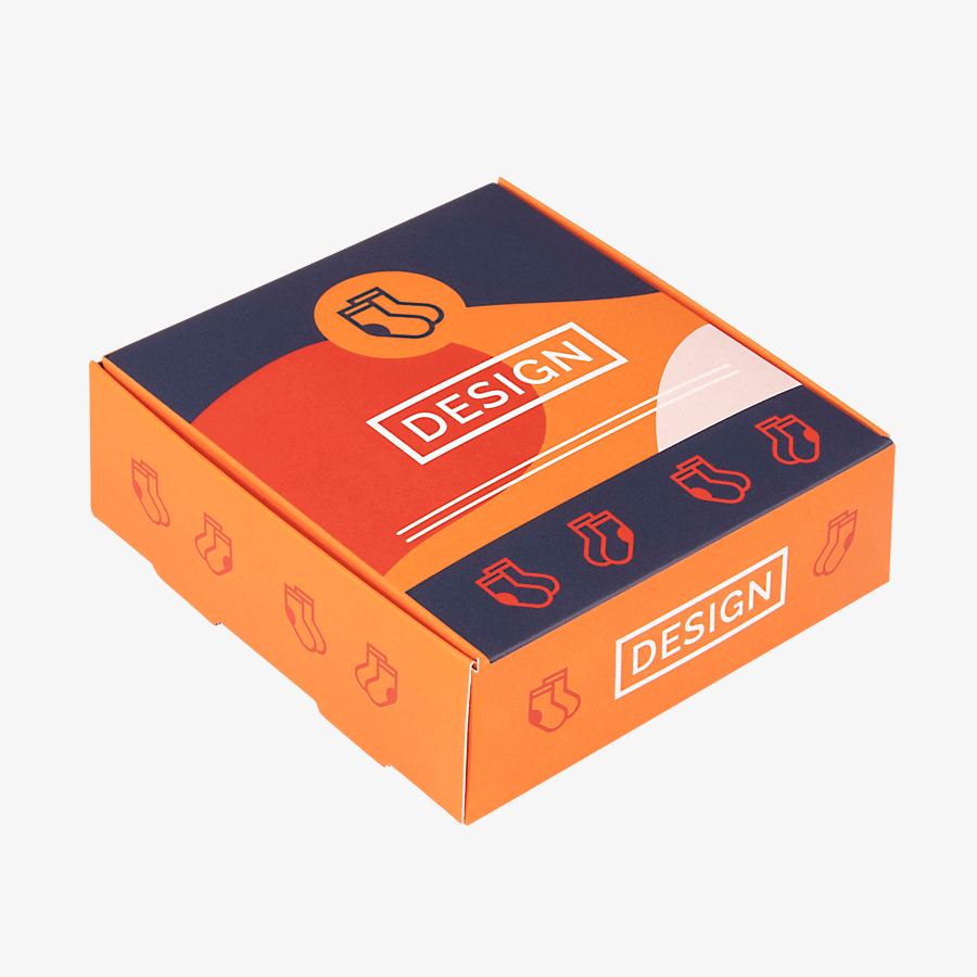 Klassische und personalisierbare Business-Socken in individuell bedruckter Geschenkbox