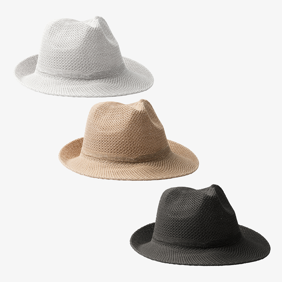Sonnenhüte als Trilby-Modelle in mehreren Farben, unveredelt