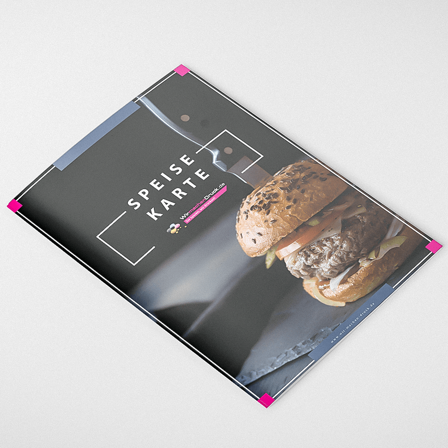 Individuell bedruckte Speisekarte im Wunschdesign
