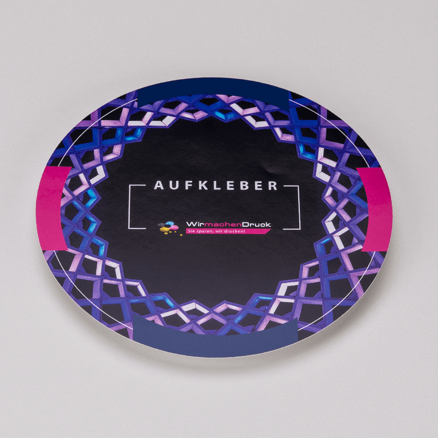 Runde Aufkleber mit personalisiertem Motiv bedruckt