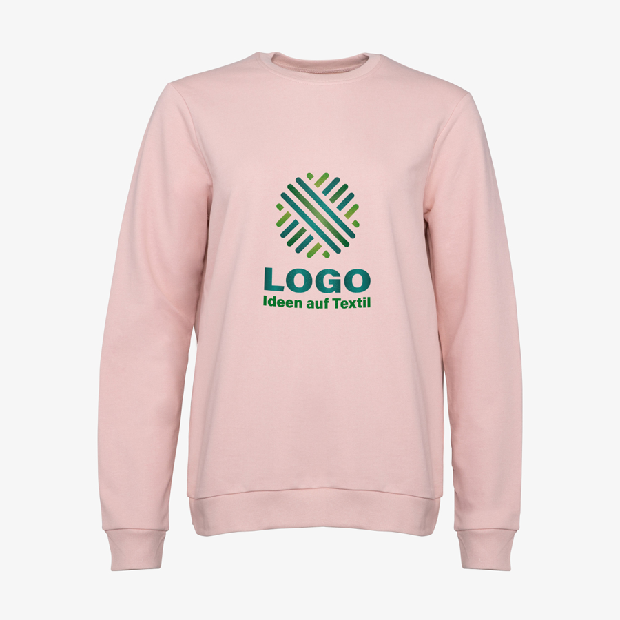 Basic-Sweatshirt für Damen von B&C Collection, vorne individuell bedruckt (Digitaldruck)