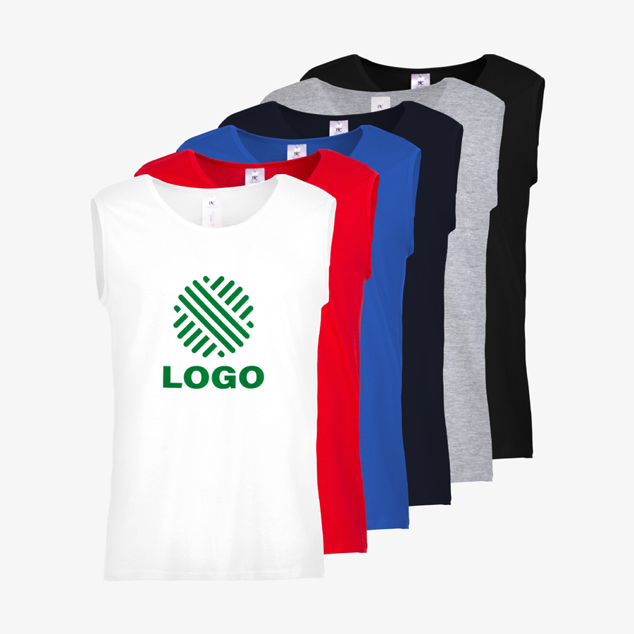 Basic-Tanktops für Herren in verschiedenen Farben (B&C Collection), mit 1-farbigem Siebdruck