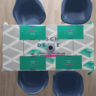 Bedrucktes und personalisiertes Tischset quadratisch aus Papier 