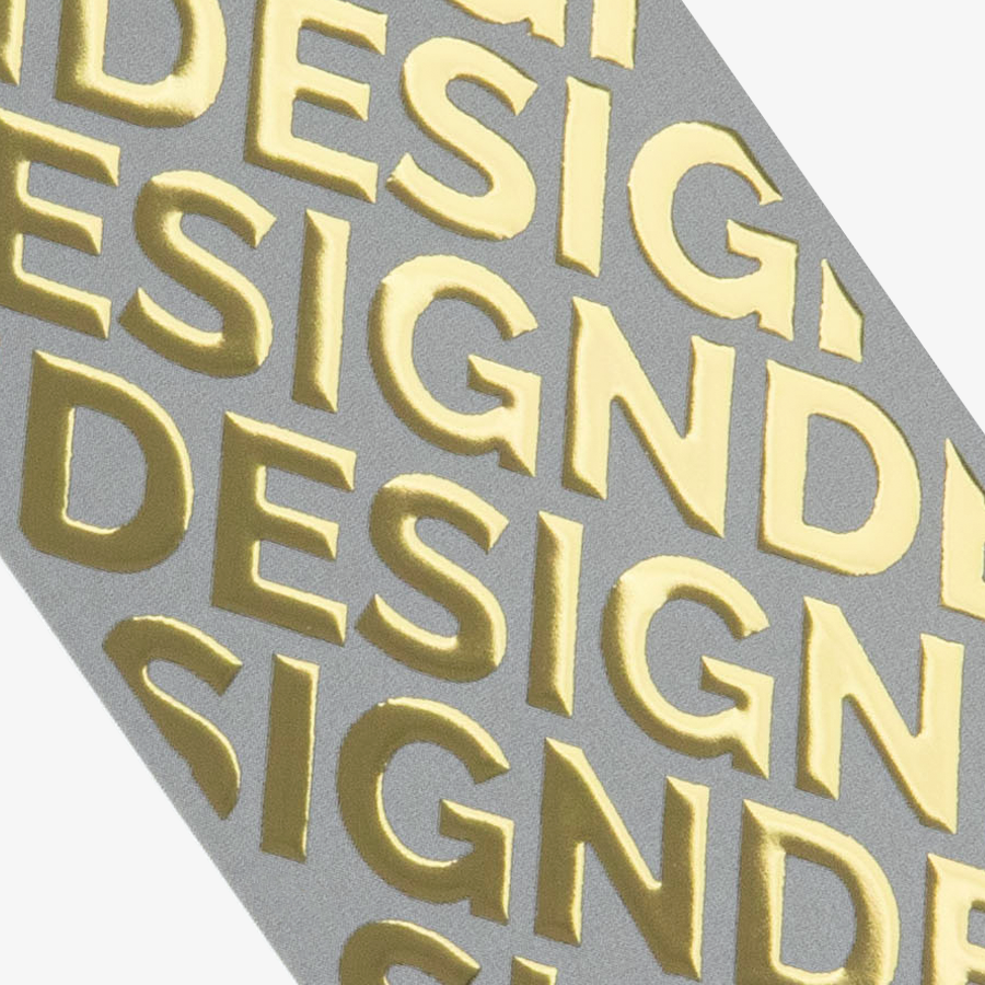 Detailansicht individuell Visitenkarten mit Heißfolienprägung Gold