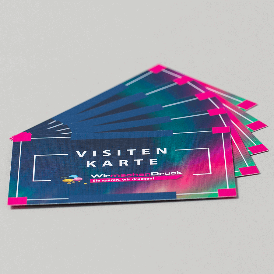Visitenkarten mit Leinenstrukturkarton 4/4-farbig