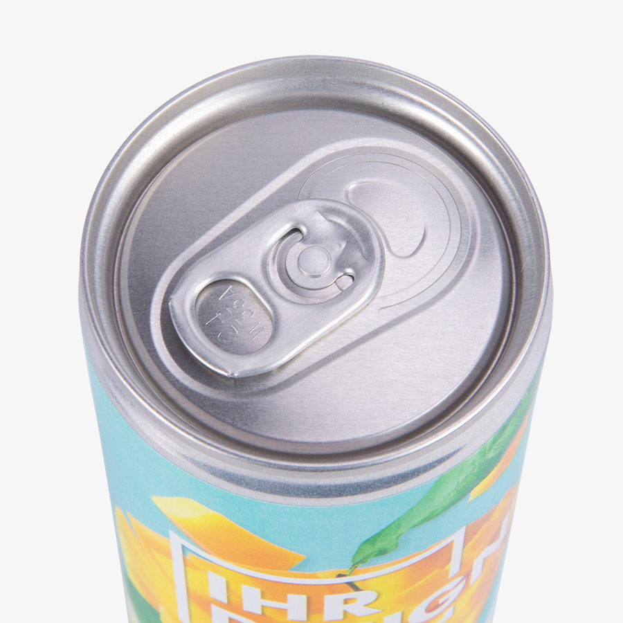 Detailansicht Aluminium-Getränkedose mit Vitaldrink Mango, 250 ml Inhalt