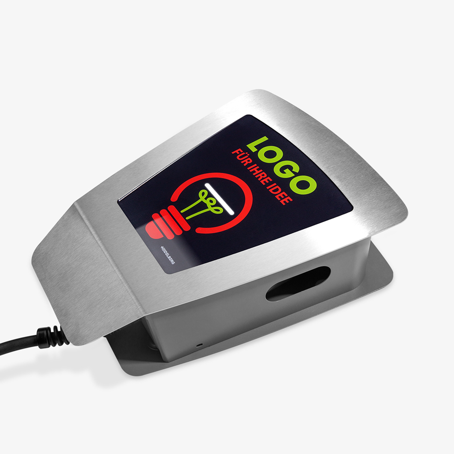 Wallbox Energy Control von AMPERFIED, individuell bedruckbare Frontscheibe