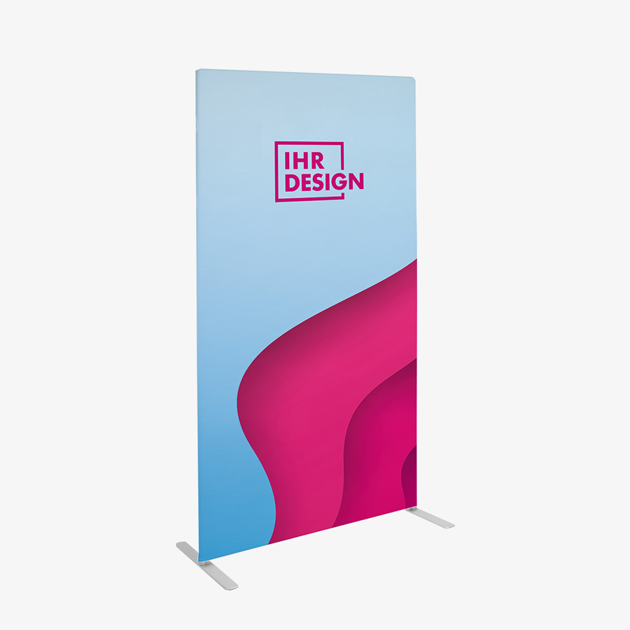 Stabiler Zipper-Banner Budget mit vollfarbig bedrucktem Stoffbezug
